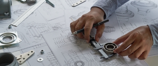 Measuring on a blueprint